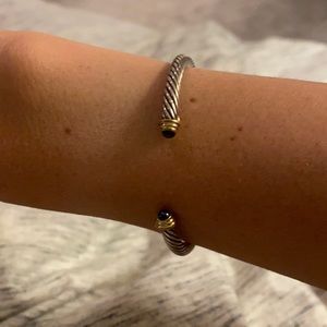 David Yurman sapphire thin cable cuff